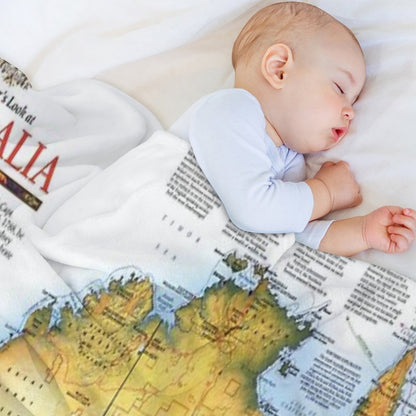 Australia Map  Map Of Australia  Australia Travel Map Versatility Throw Blanket