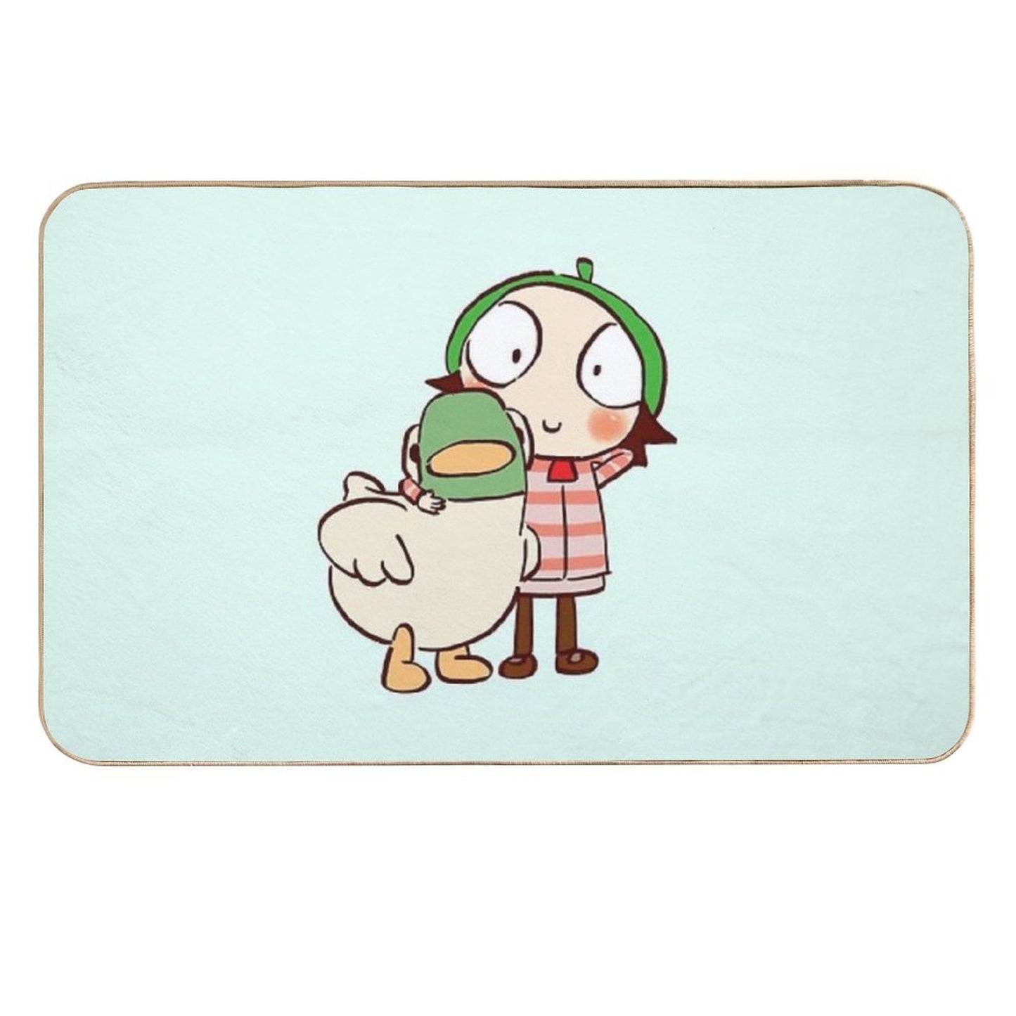 I Draw Sarah And Duck #1  Children's Cartoon  Anti-Trip Bath Mat