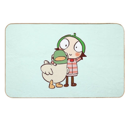 I Draw Sarah And Duck #1  Children's Cartoon  Anti-Trip Bath Mat