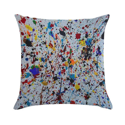 Splatter Paint Soft Easy Maintenance Throw Pillow