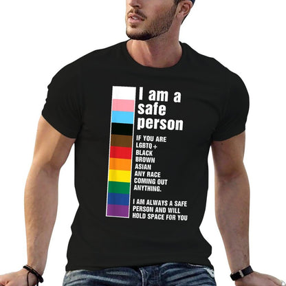 Im A Safe Person Rainbow LGBT Gay Lesbian Transgender Pride  Breathable T-Shirt