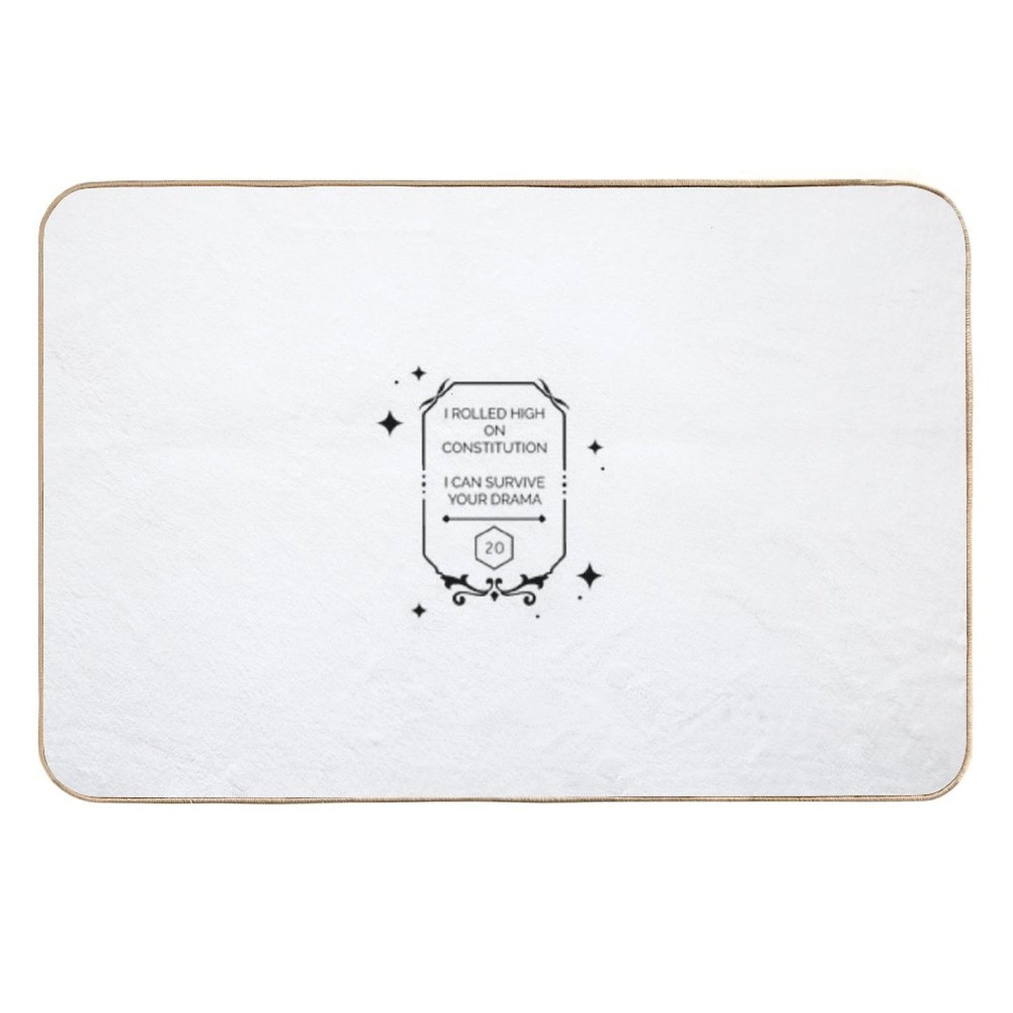 Dnd Constitution Roll  Easy To Clean Bath Mat