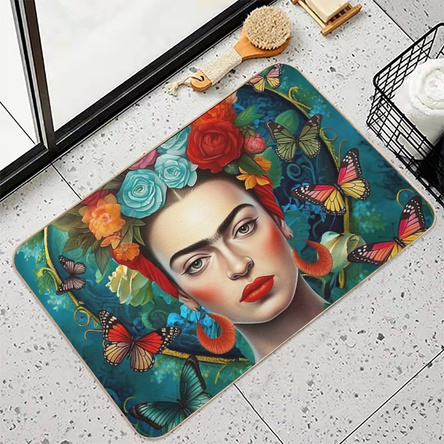 Frida Kahlo 5  Rapid-Drying Bath Mat