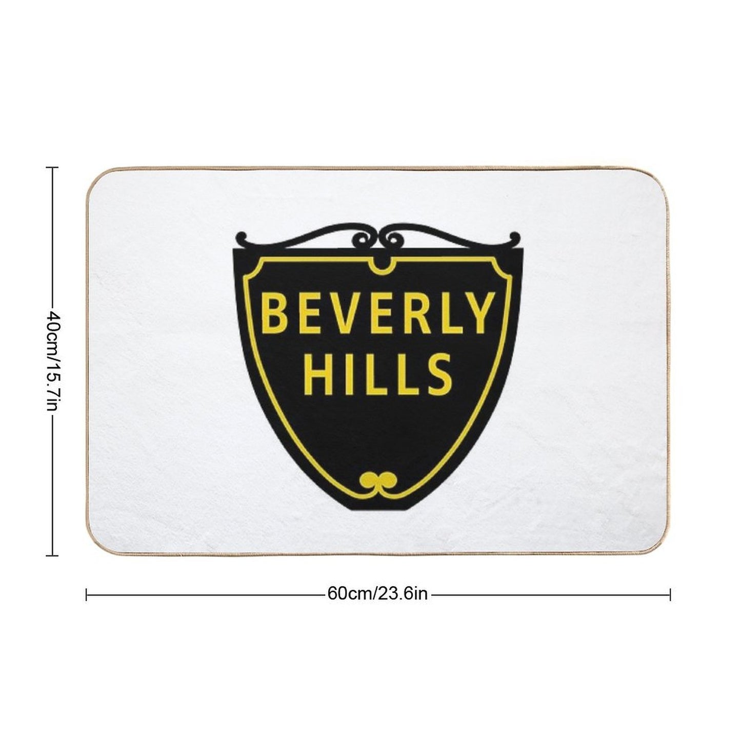 Beverly Hills Street Sign  Non-Slip Bath Mat