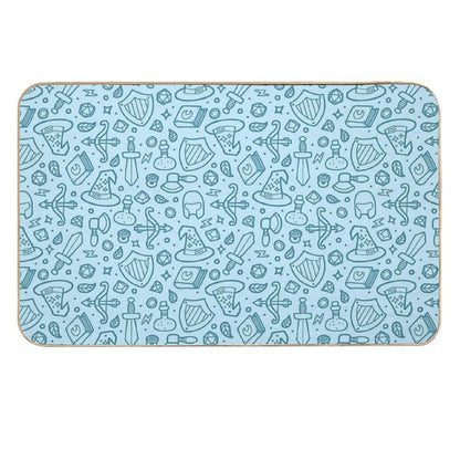 Magical Epic Loot Pattern Light Blue  Rapid-Drying Bath Mat