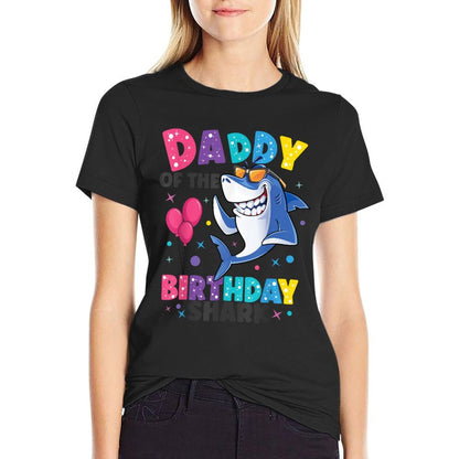 Daddy of The Shark Birthday Dad Matching Family  Tagless Design T-Shirt