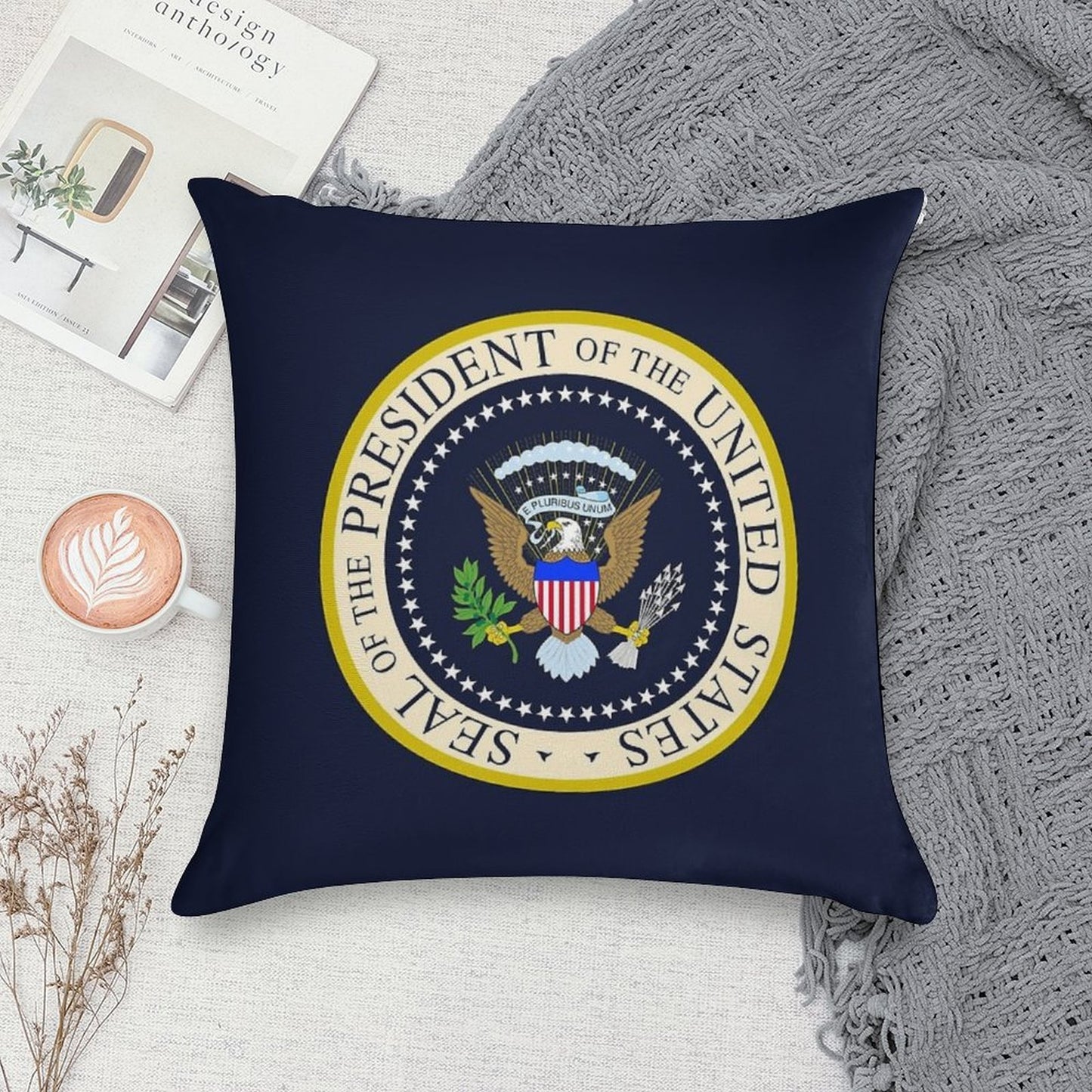 Seal of The President of The United States Soft Decorative Cover Throw Pillow