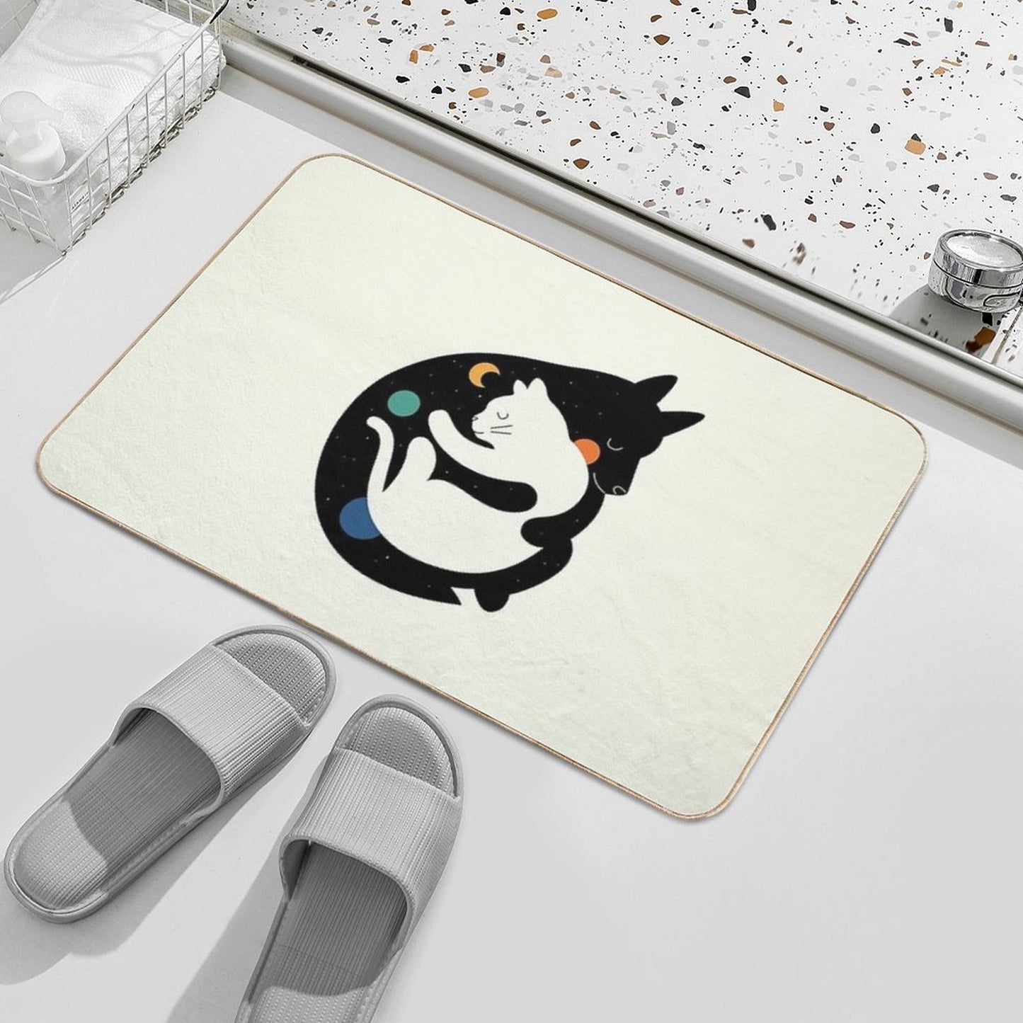 More Hugs Less Fights  Stain-Proof Bath Mat