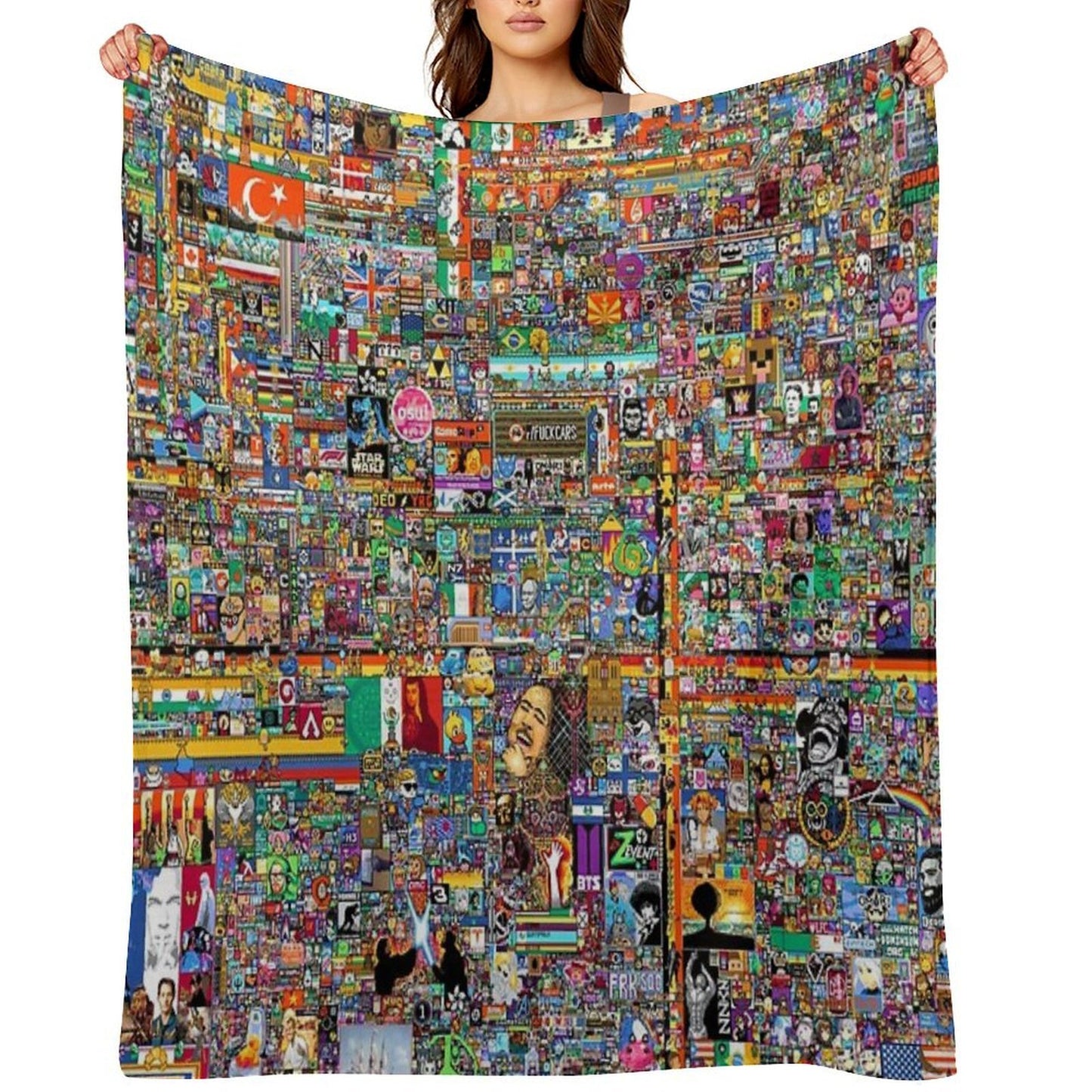 HQ R Place 2022 Atlas Final Image Versatility Throw Blanket