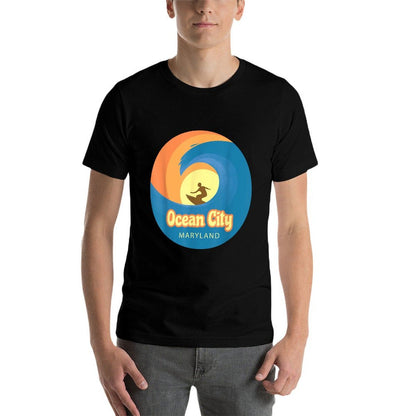 Ocean City Maryland Surfing Tshirt  Lightweight T-Shirt