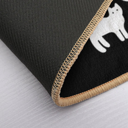 Death And His Cats  Fade-Resistant Bath Mat