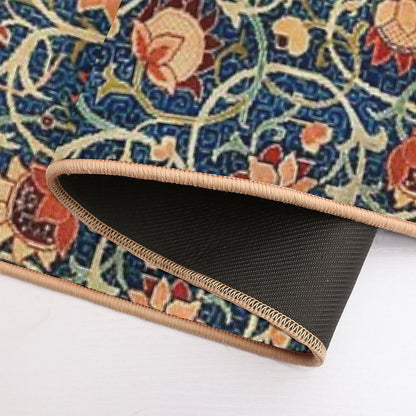 William Morris Floral Carpet Print  Dirt-Trapping Bath Mat