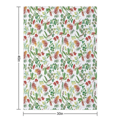 Australian Botanical Eco-conscious Throw Blanket