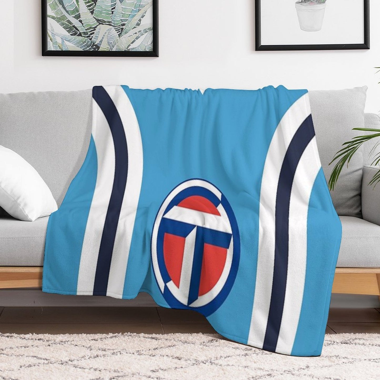 Coventry City Classic Blue Double Striped Kit 1975 - 1981 Anti-pilling Throw Blanket