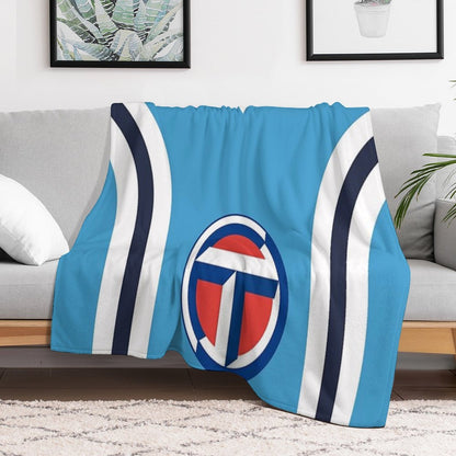 Coventry City Classic Blue Double Striped Kit 1975 - 1981 Anti-pilling Throw Blanket