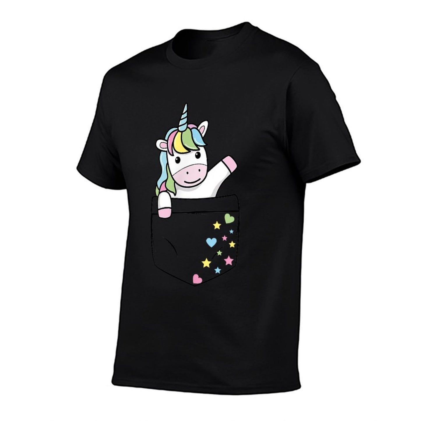 Cute Unicorn in My Pocket Colorful Pastel Magical Stars Gift  Graphic-printed T-Shirt