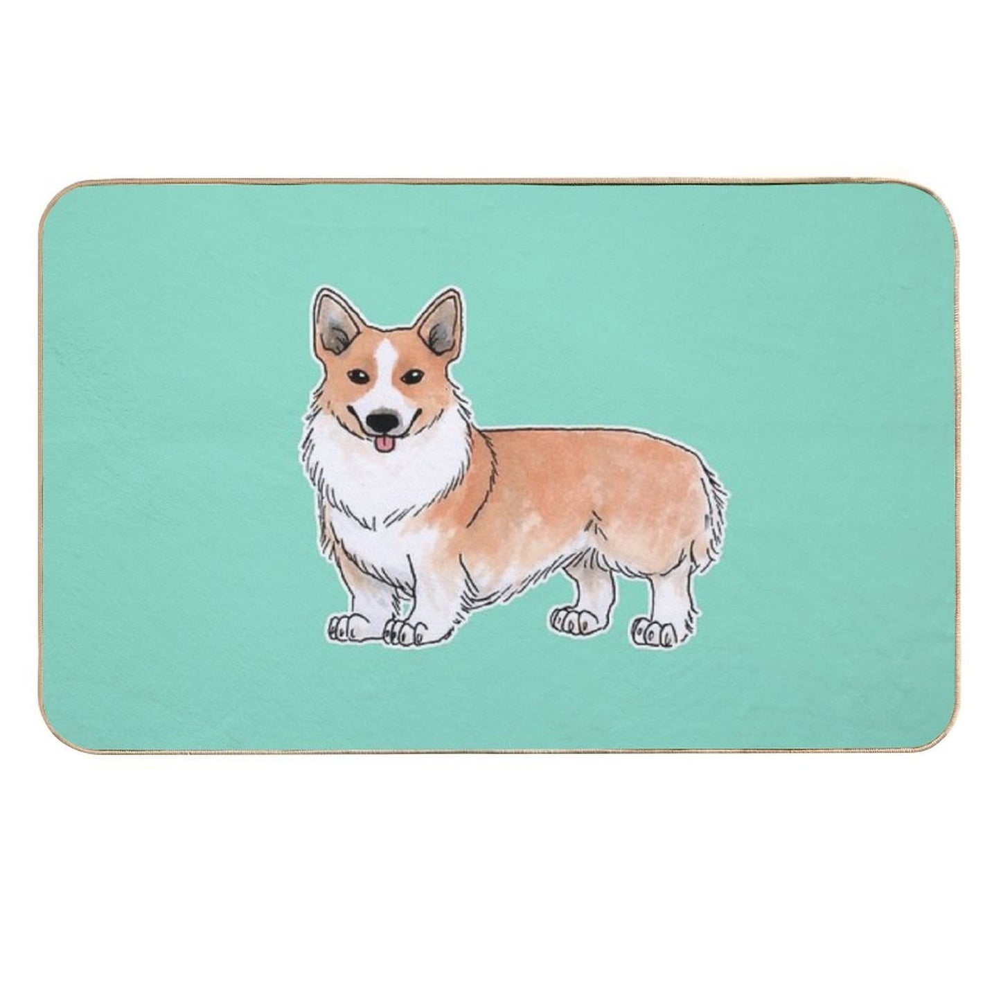Pembroke Welsh Corgi Dog  Easy To Clean Bath Mat
