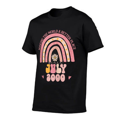 Turning 25 Retro July 2000 25th Birthday for Women  Easy-care T-Shirt