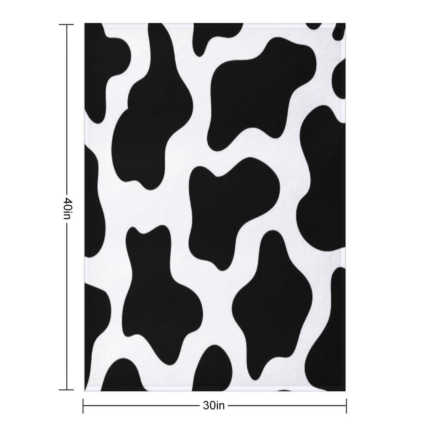 Cow Print Machine-washable Throw Blanket