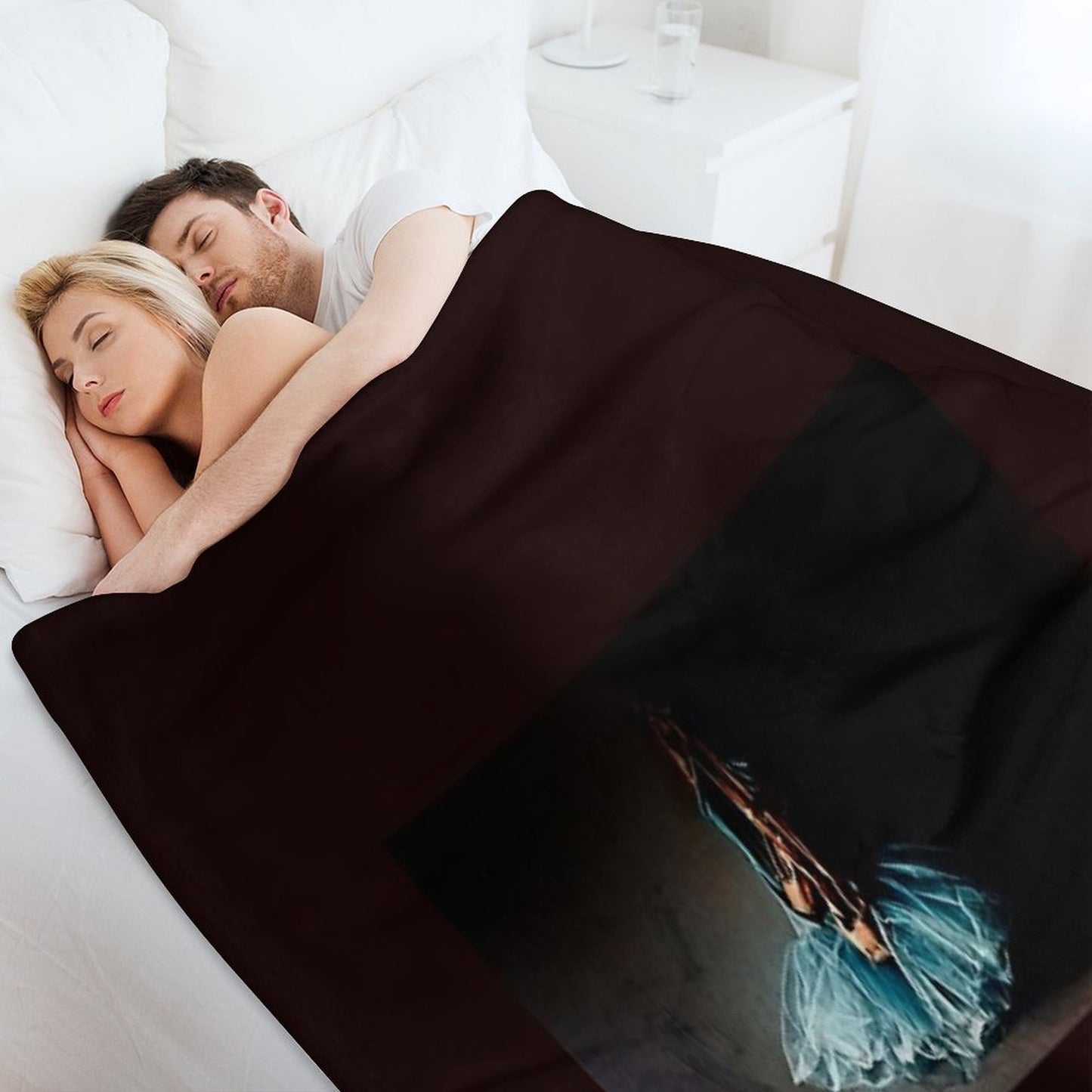 Dramatic Ballet Tutu on Old Wall Multi-functional Throw Blanket