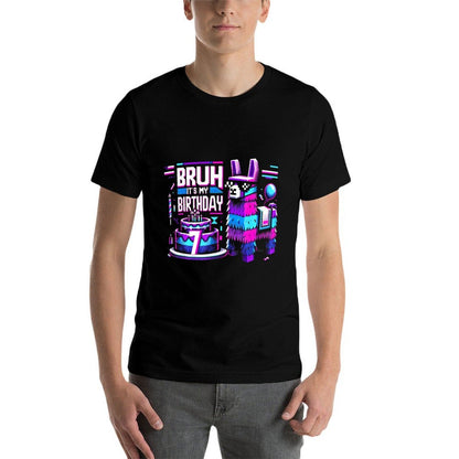 Bruh Its My 7th Birthday Llama Pinata Boy Girl Party Bday  Quick-drying T-Shirt