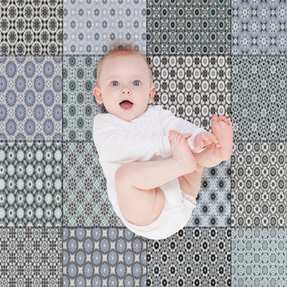 Gray Patchwork Anti-pilling Throw Blanket