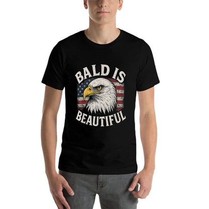 Bald Is Beautiful 4th of July American USA Bald Eagle  Lightweight T-Shirt