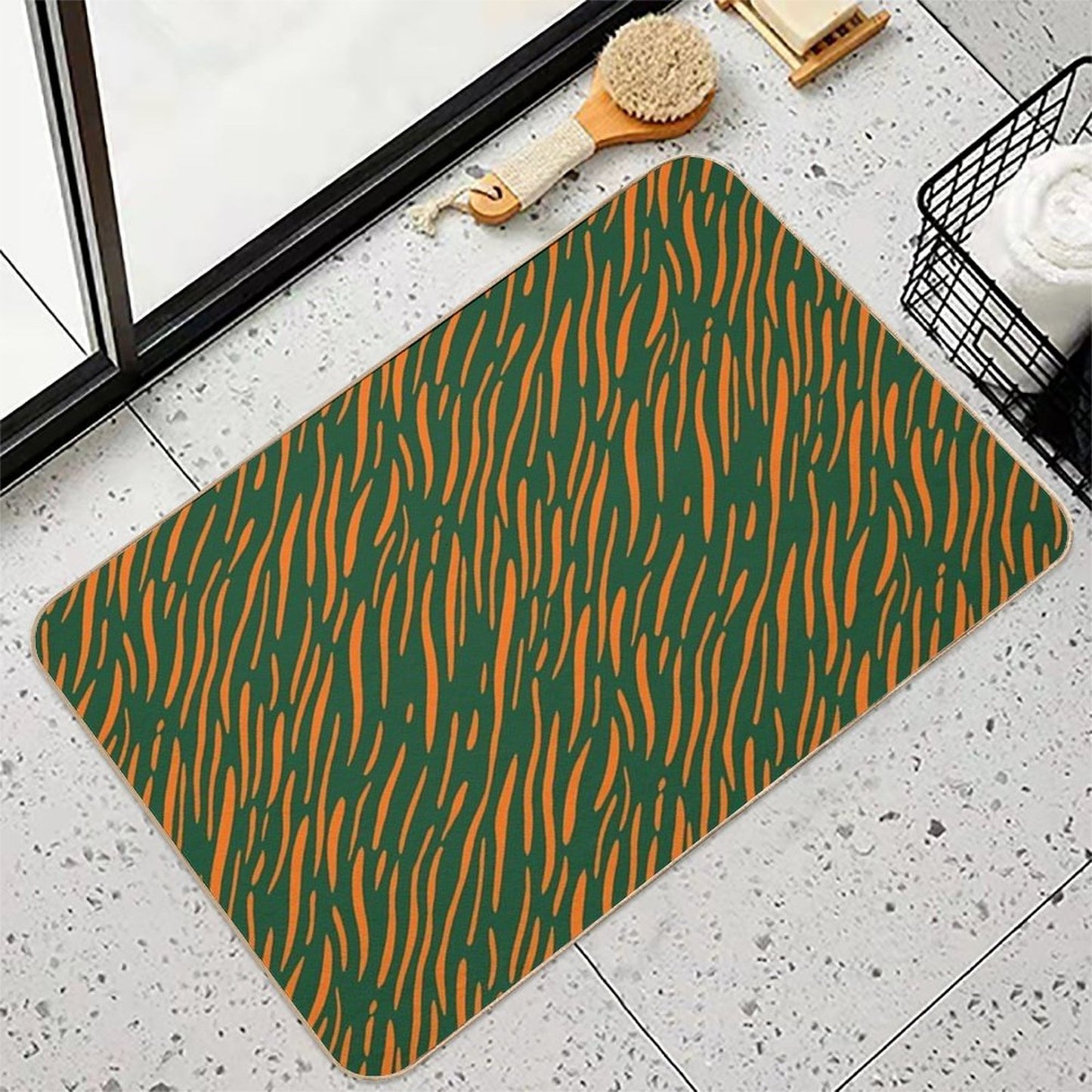 Wavy Stripes - Wavy Stripe Pattern  Eco-Friendly Bath Mat