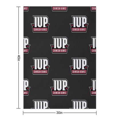 IUP Crimson Hawks Club Classic T-Shirt Eco-conscious Throw Blanket