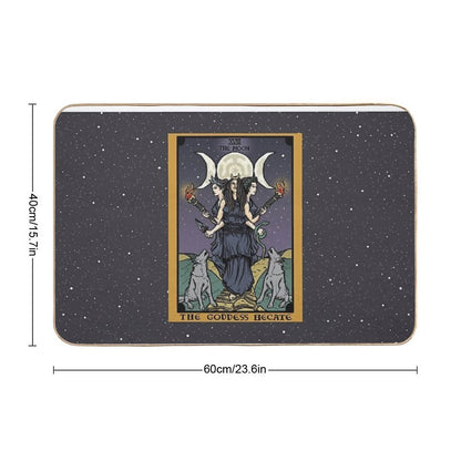 Hecate Triple Moon Goddess of Witchcraft And Magick Witch Hekate Wheel Tarot Card  Non-Slip Bath Mat