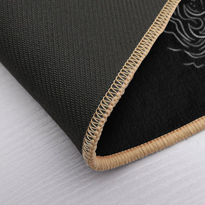 Gothic Black Cat  Easy To Clean Bath Mat