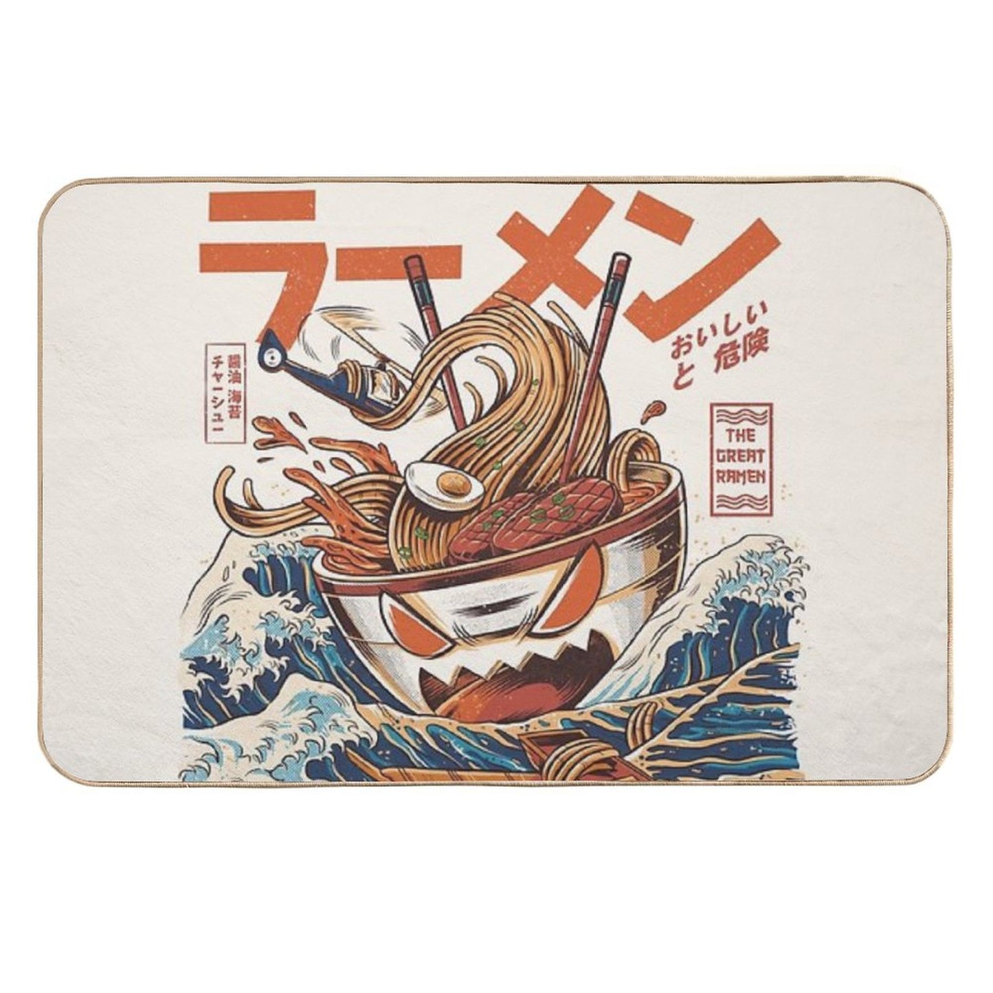 The Great Ramen Off Kanagawa  Stain-Proof Bath Mat