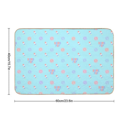 Bomb Pop!  Easy To Clean Bath Mat