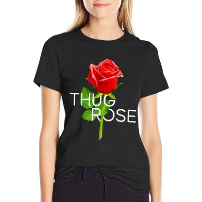 Thug Rose Floral Flower  Cotton T-Shirt