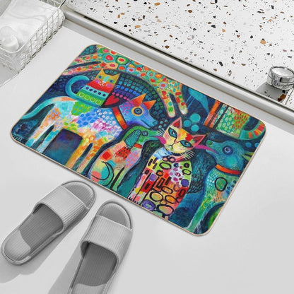 Dogs And Cats  Stain-Proof Bath Mat