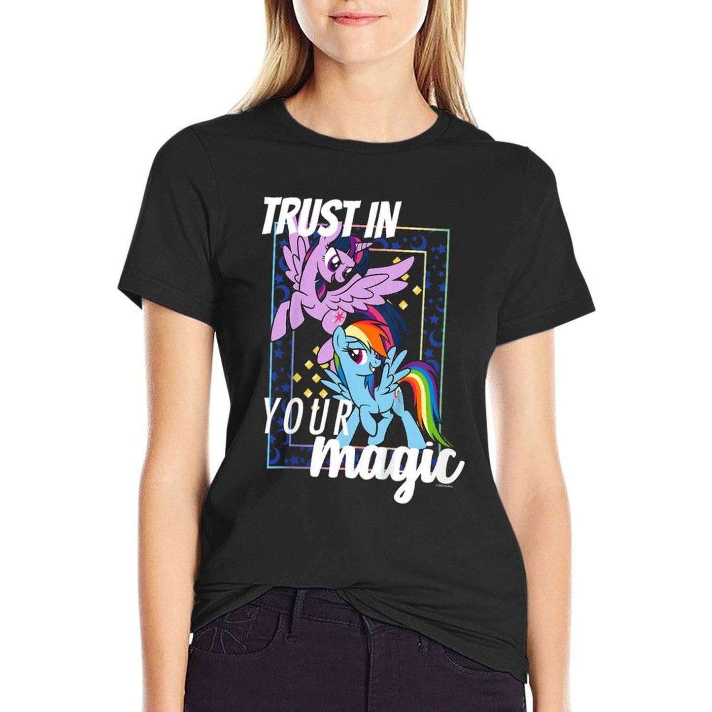 Kids My Little Pony Friendship Is Magic Twilight & Rainbow Sassy  High-quality Stitching T-Shirt
