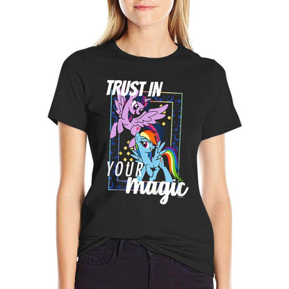 Kids My Little Pony Friendship Is Magic Twilight & Rainbow Sassy  High-quality Stitching T-Shirt