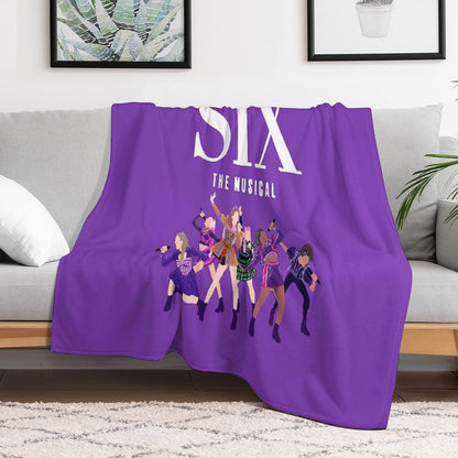 Six The Musical Queens Poster Durable Throw Blanket