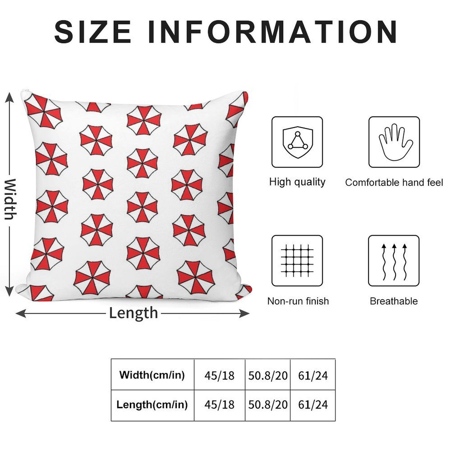 Resident Evil Inspired Umbrella Corporation Products Version 2 Soft Gift Ready Throw Pillow
