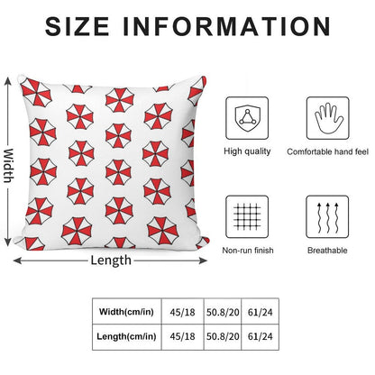 Resident Evil Inspired Umbrella Corporation Products Version 2 Soft Gift Ready Throw Pillow