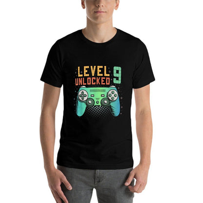 Level 9 Unlocked 9th Birthday Gamer Gifts 9 Year Old Boys  Classic T-Shirt