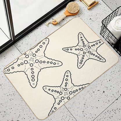 Starfish Bunch Blacksand  Dirt-Trapping Bath Mat
