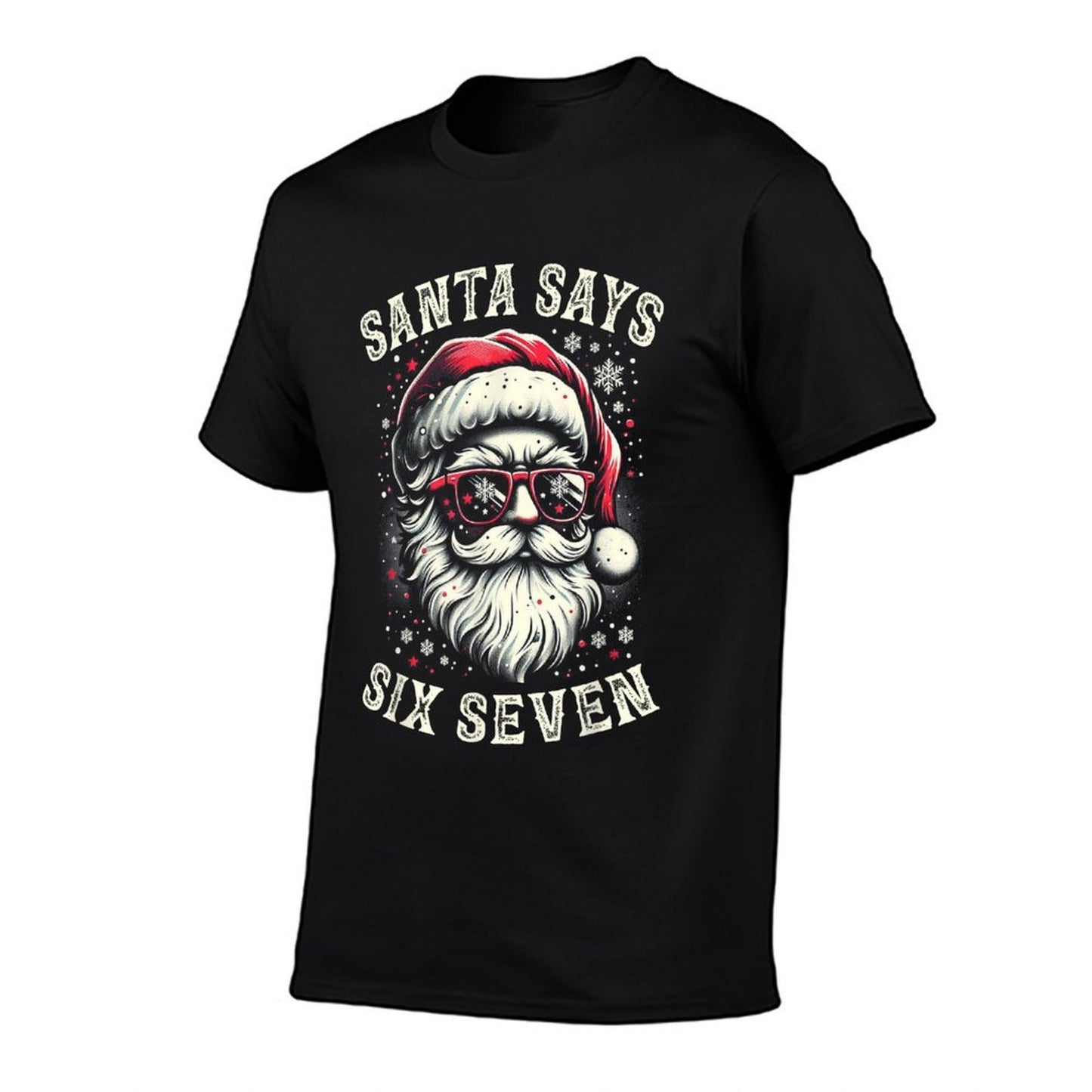 6-7 Meme Christmas Santa Six Seven Brain Rot Funny 67 Xmas  Eco-friendly Material T-Shirt