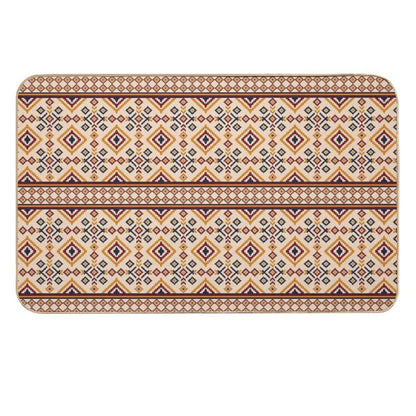 Pattern Seamless Pixel Art Ethnic Geometric for Fabric  Repositionable Bath Mat