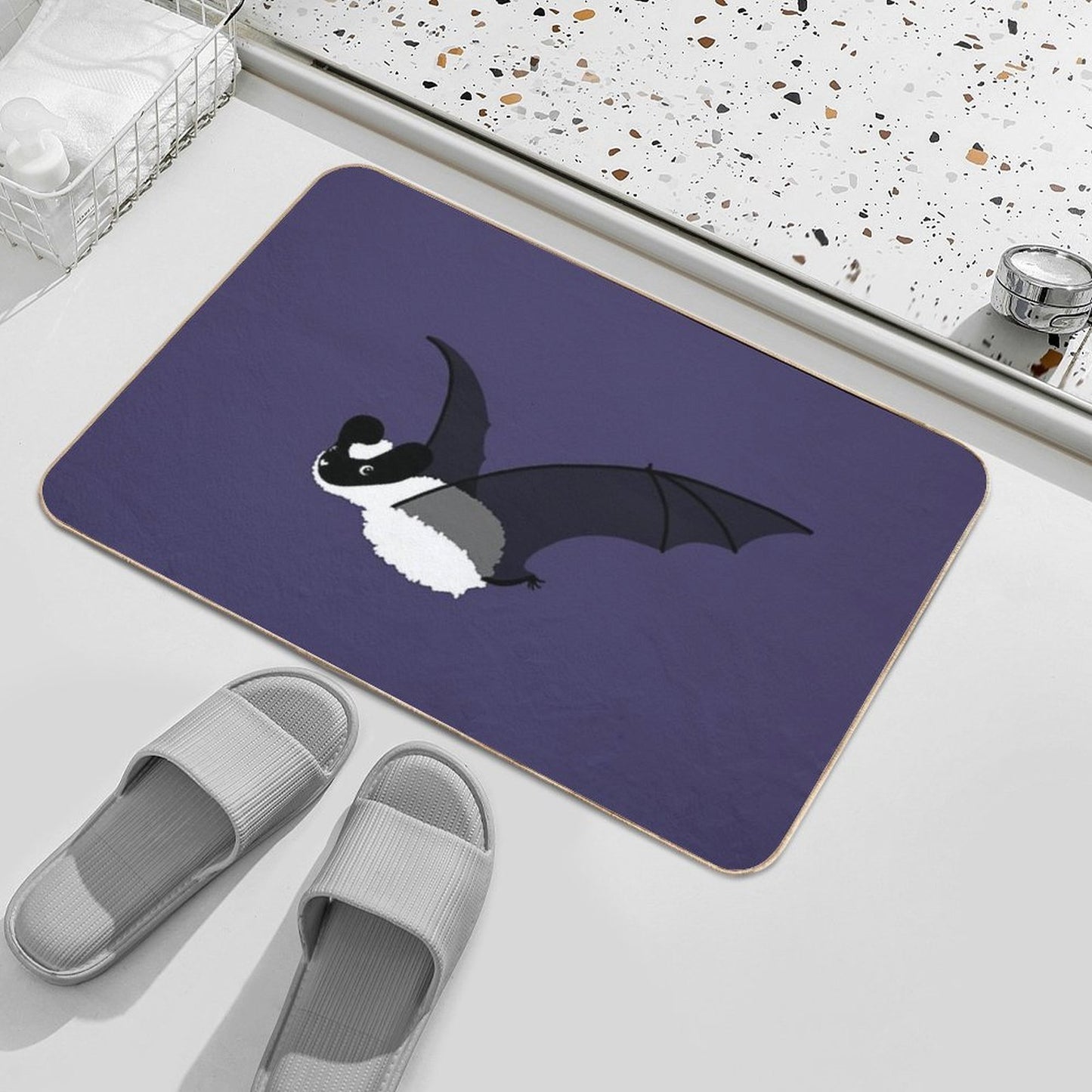 Murphy, Hero of The Night  Fade-Resistant Bath Mat