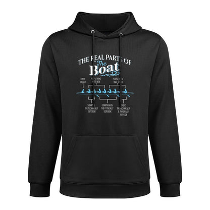 The Real Parts Of The Boat - Funny Rowing Gift Unisex Design Hoodie