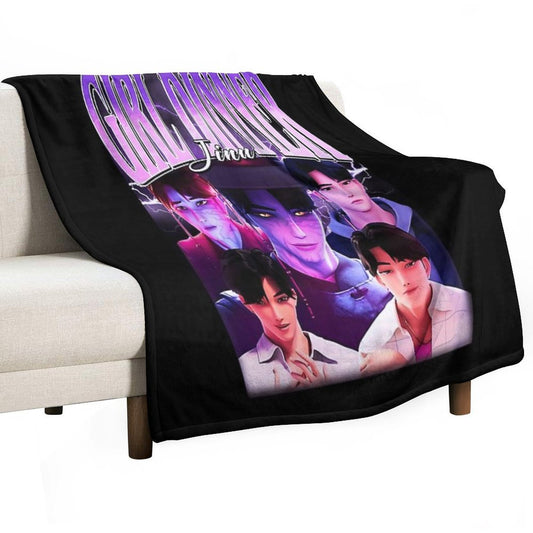 Girl Dinner Jinu Kpop Demon Hunters Villain Multi-functional Throw Blanket