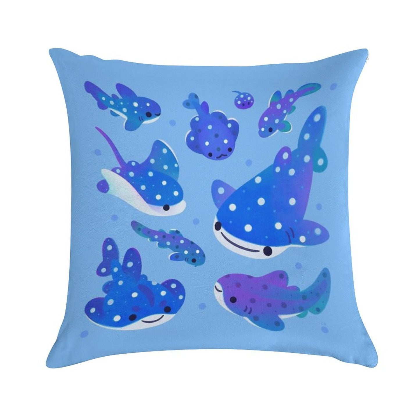 Polka Dot Shark Soft Multiple Sizes Throw Pillow