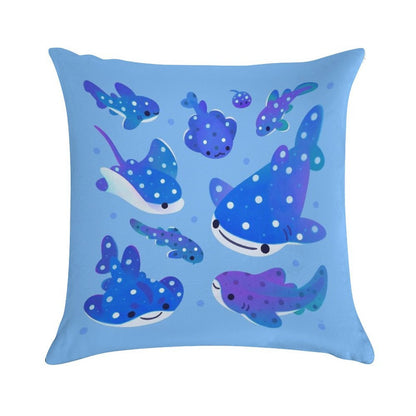 Polka Dot Shark Soft Multiple Sizes Throw Pillow