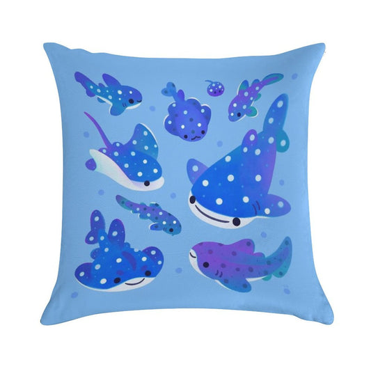 Polka Dot Shark Soft Multiple Sizes Throw Pillow